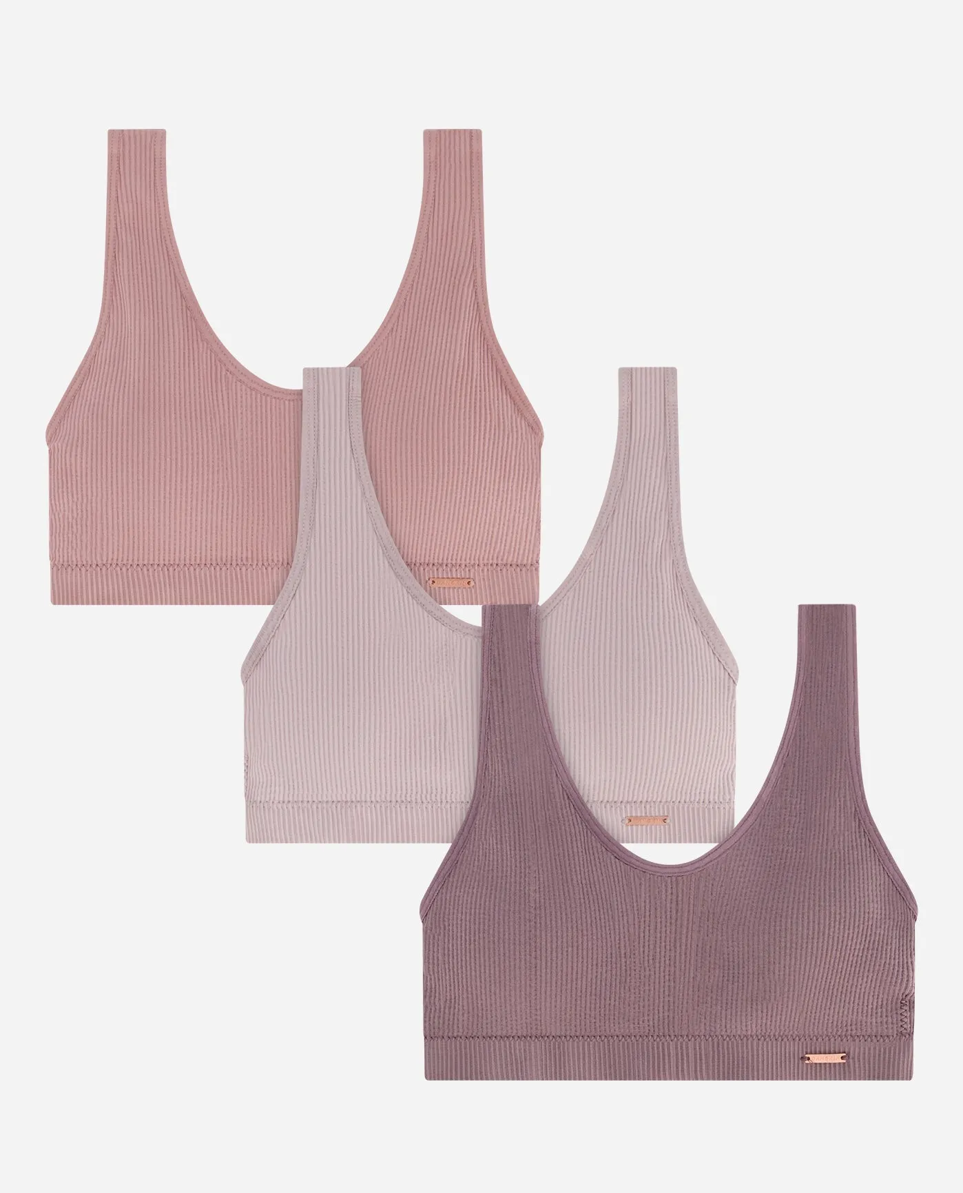 3-Pack Seamless Deep V Bralette