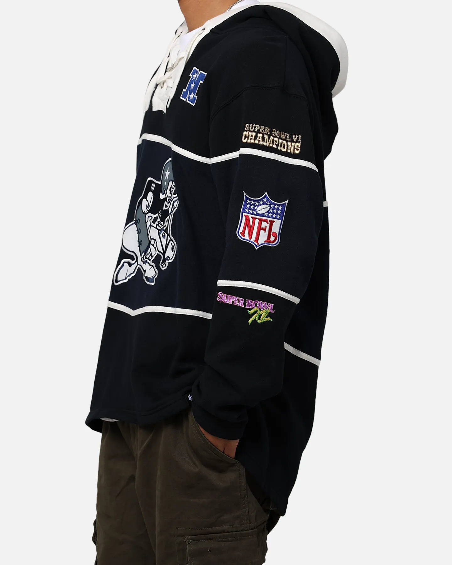 47 Brand Dallas Cowboys Super Bowl Gridiron Hoodie Jet Black