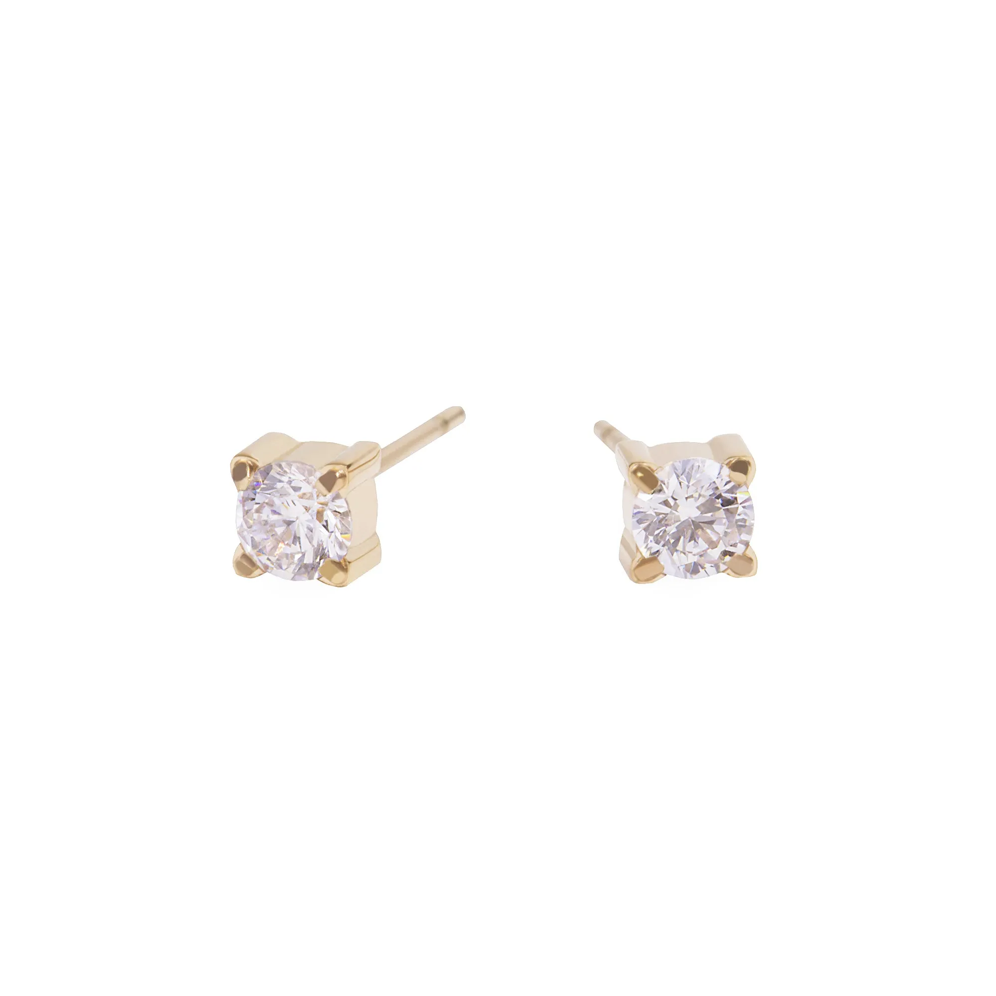 4mm cz stud earrings