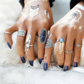 8 pieces Set Vintage Ring inspired by Bohemian style