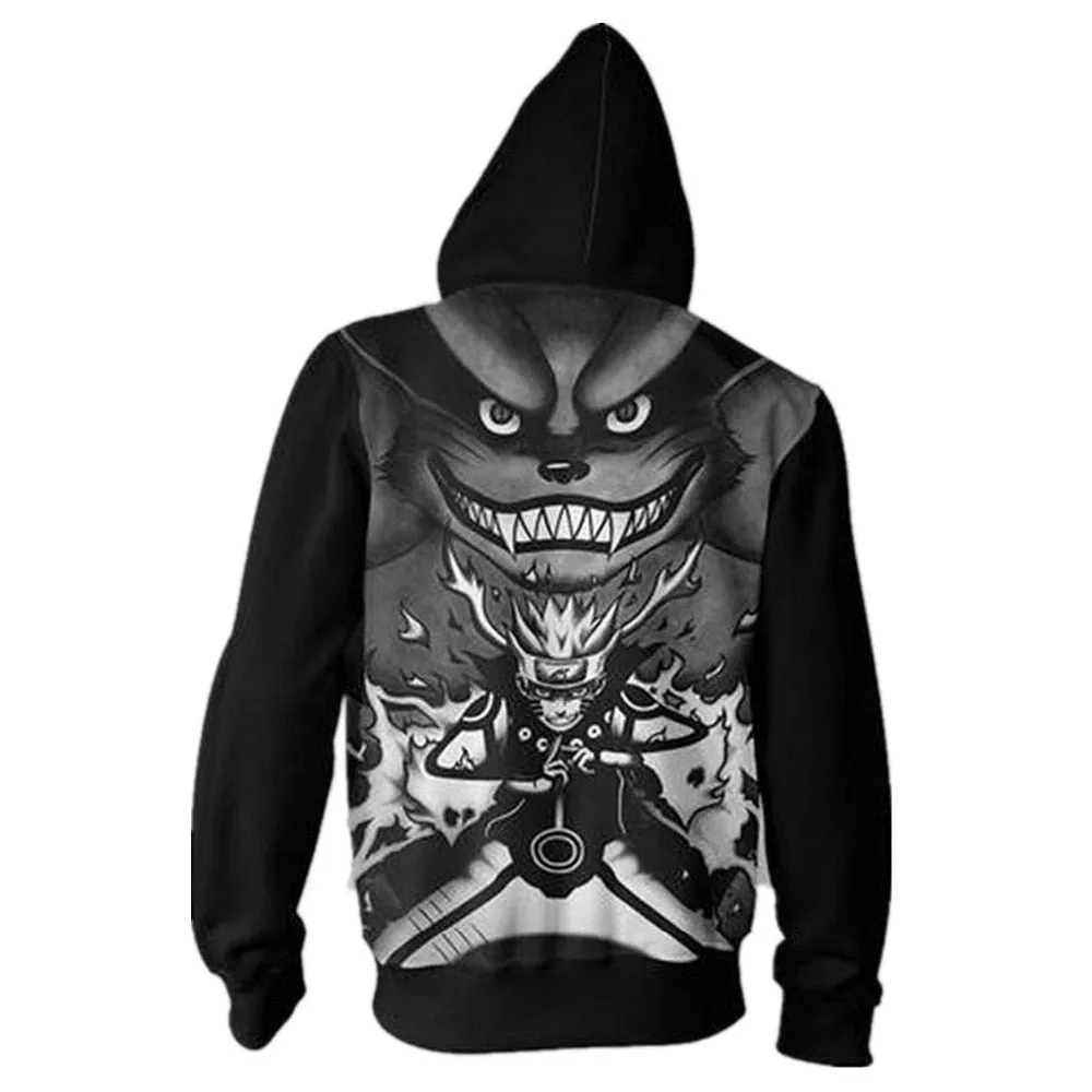 Anime Naruto Kakashi Boruto 3D Hoody Uzumaki Jacket Uchiha Sasuke Akatsuki Tops Hoodies Sweatshirt Thin Zipper Coat Streetwear