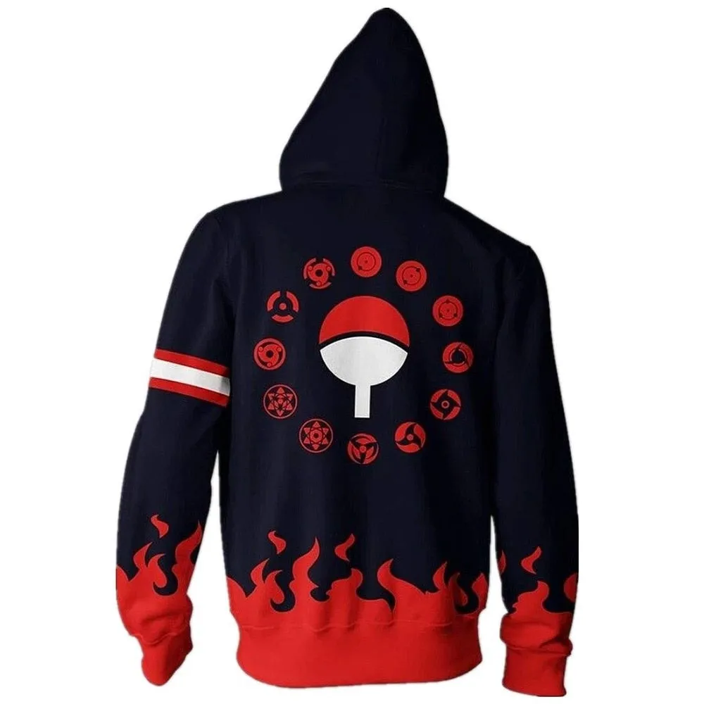 Anime Naruto Kakashi Boruto 3D Hoody Uzumaki Jacket Uchiha Sasuke Akatsuki Tops Hoodies Sweatshirt Thin Zipper Coat Streetwear