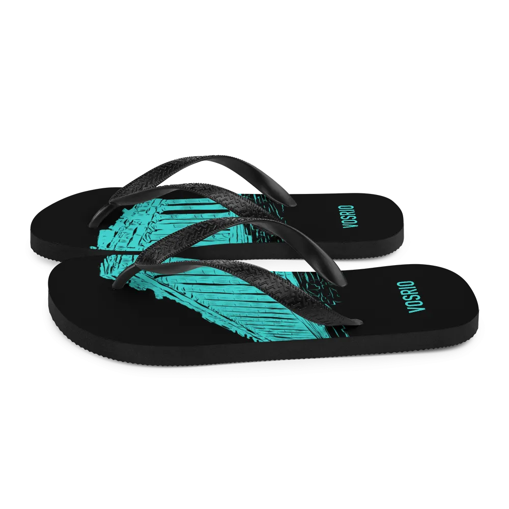 Athens Tourist Black Flip-Flops