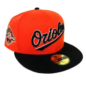 BALTIMORE ORIOLES (ORANGE) (50TH ANN) NEW ERA 59FIFTY FITTED