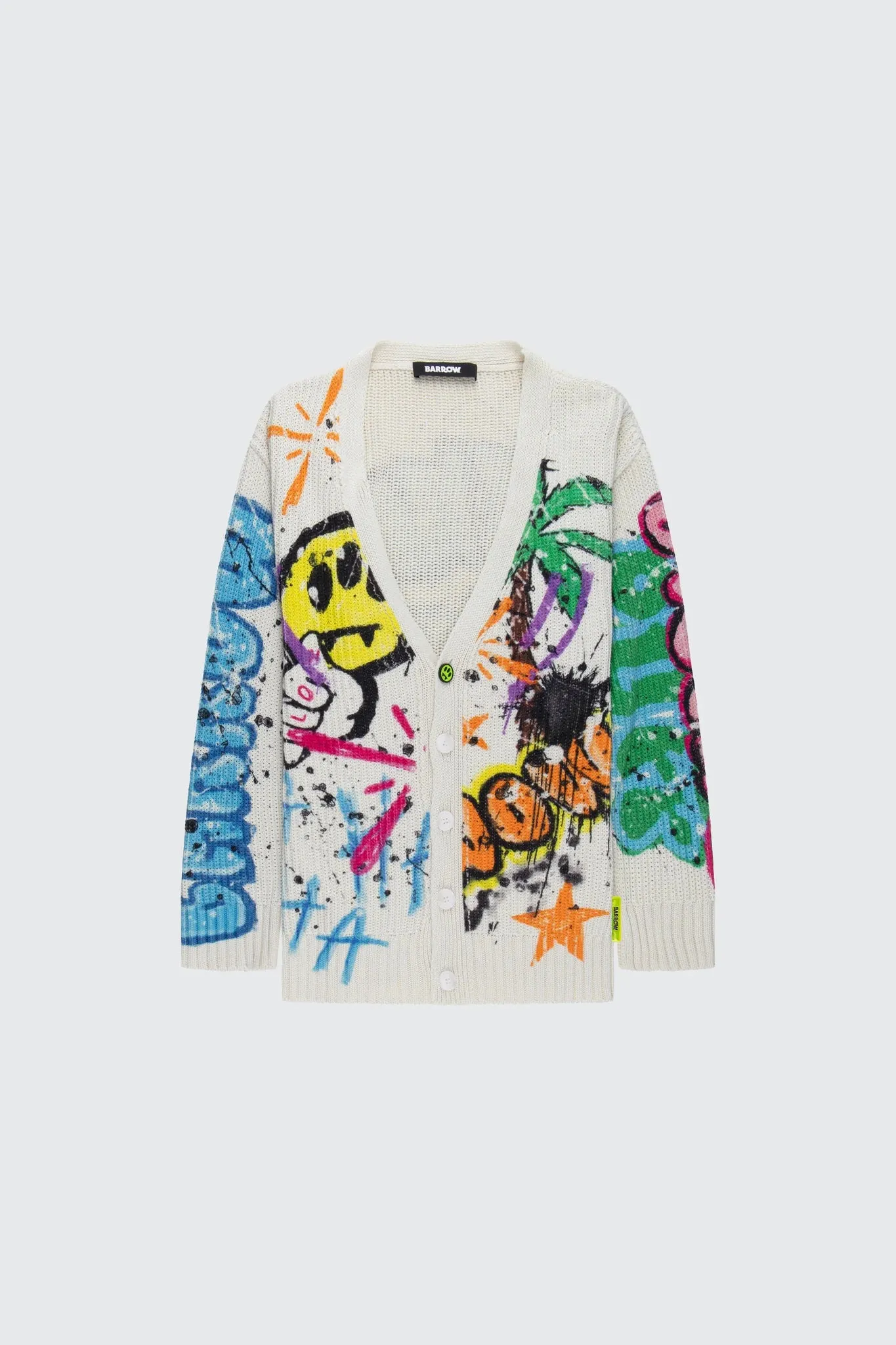 Barrow knitwear cardigan Graffito print multicolor