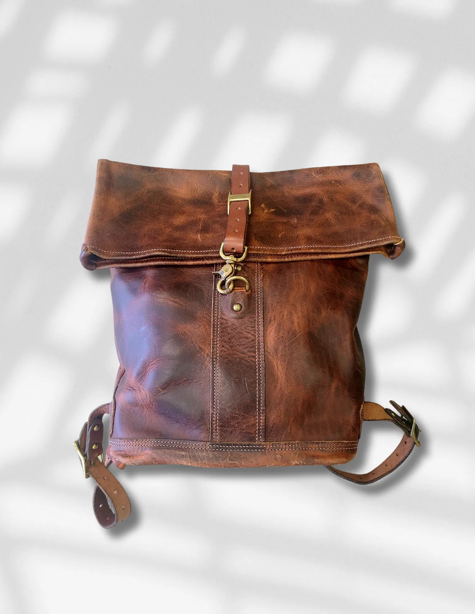 Ben Geisler Leather Cowhide Travel Rucksack