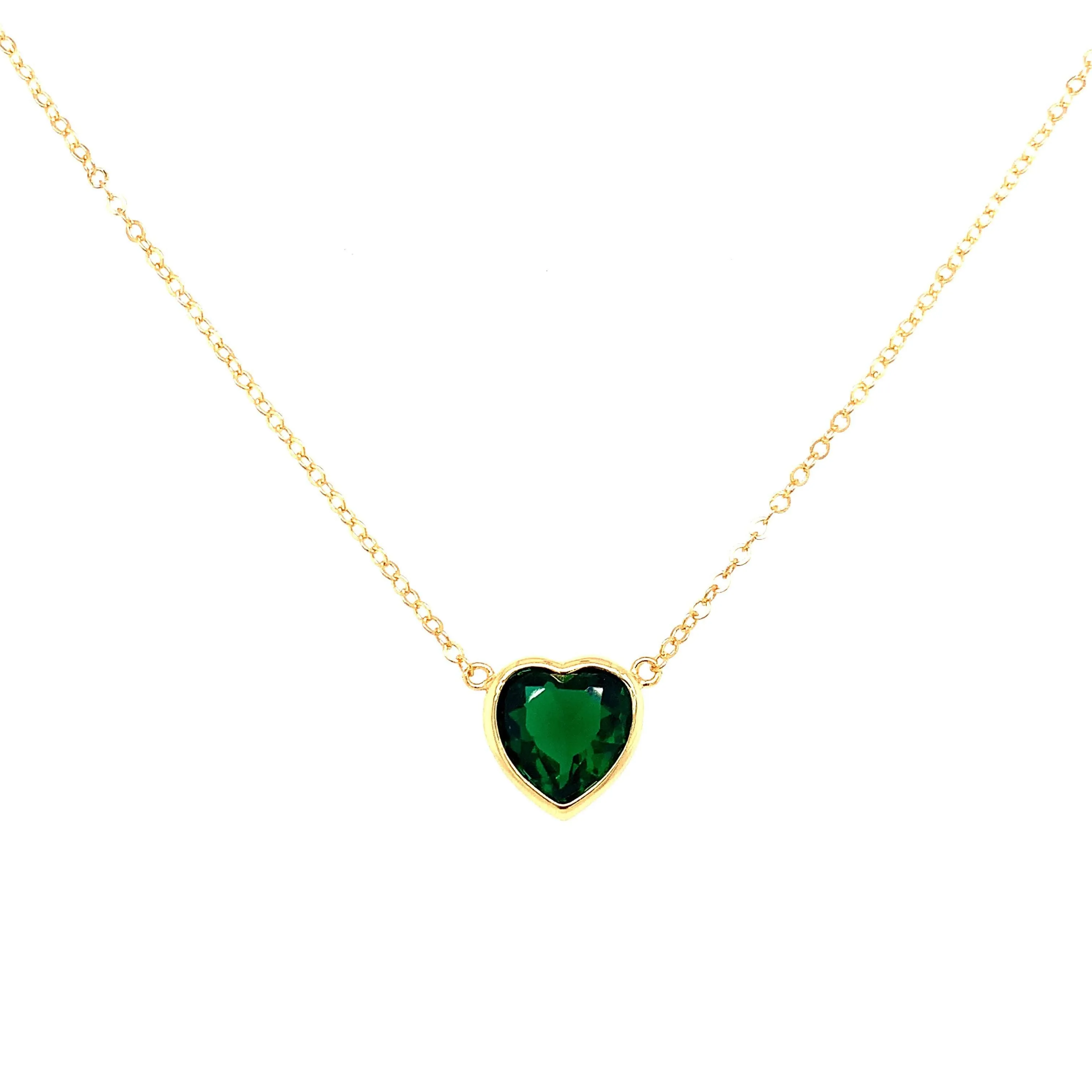 Bezel Heart Necklace