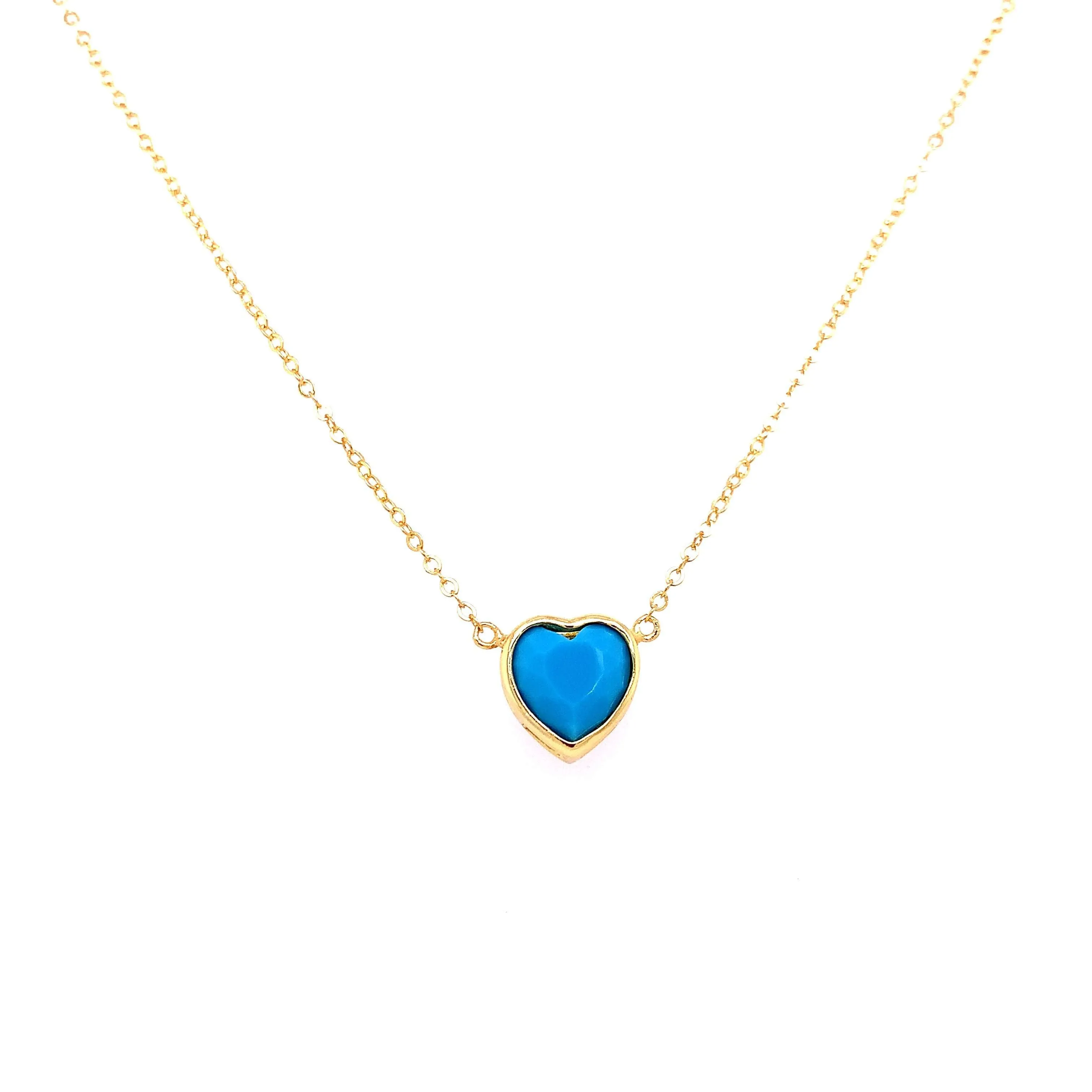 Bezel Heart Necklace