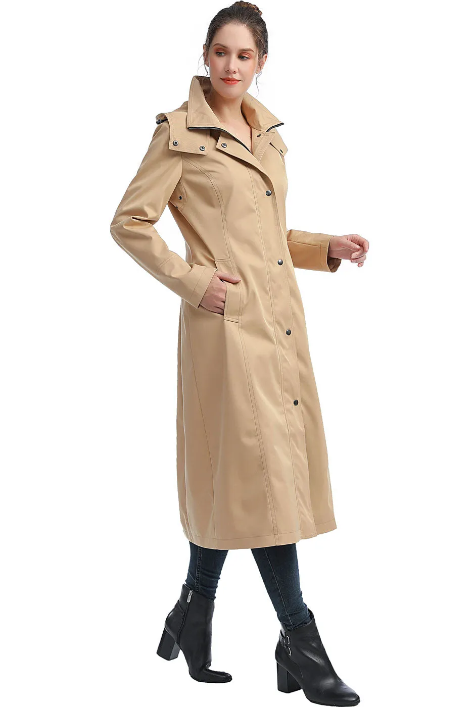 BGSD Women Kathy Waterproof Hooded Long Rain Coat