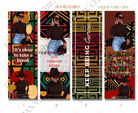 Black Girl Bookmarks (Red, Blk, Green)