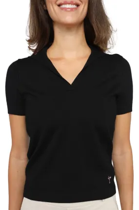 Black Short Sleeve Sweater