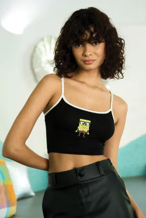 Black SpongeBob Cami Crop Top