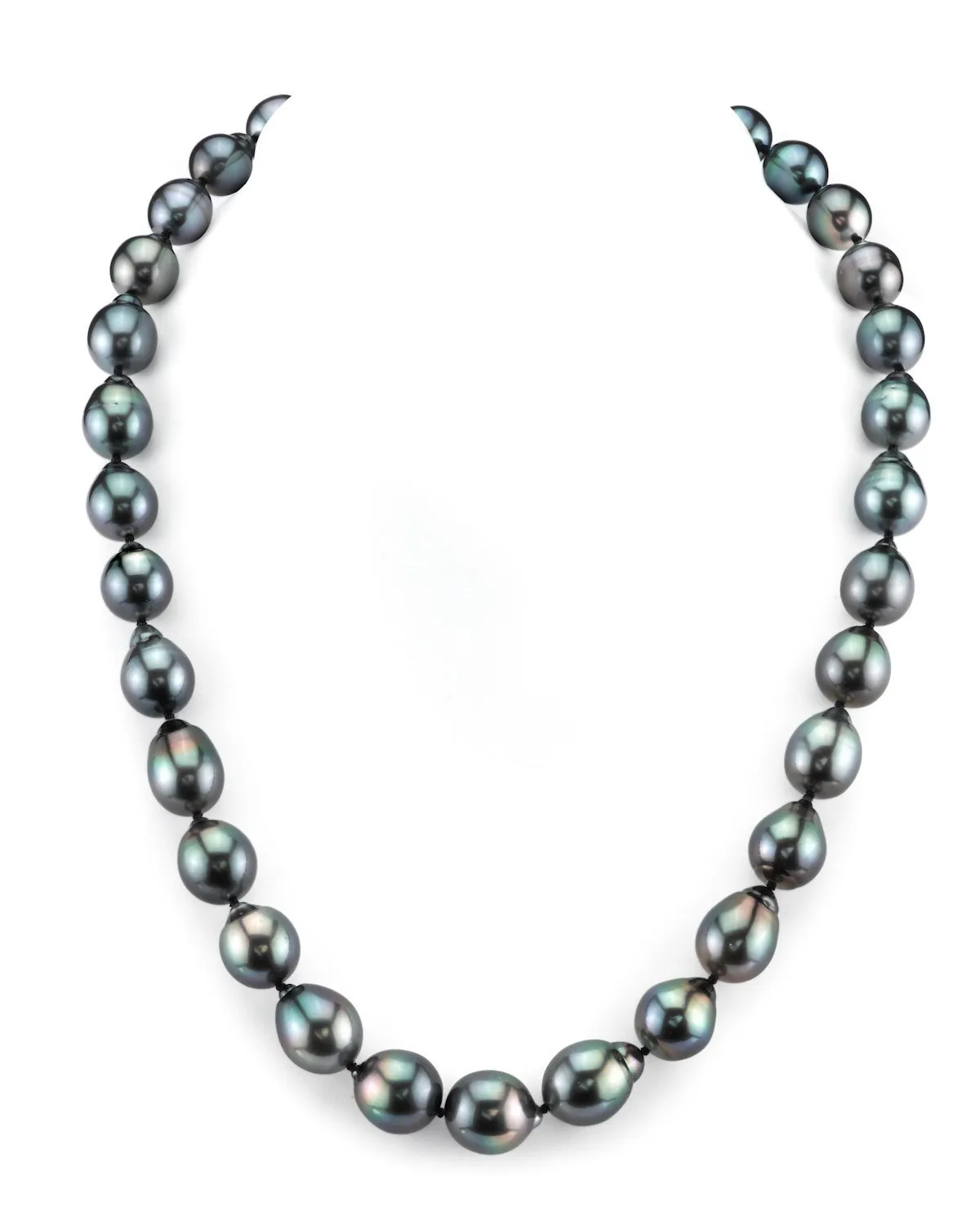 Black Tahitian Baroque Pearl Necklace, 9.0-11.0mm