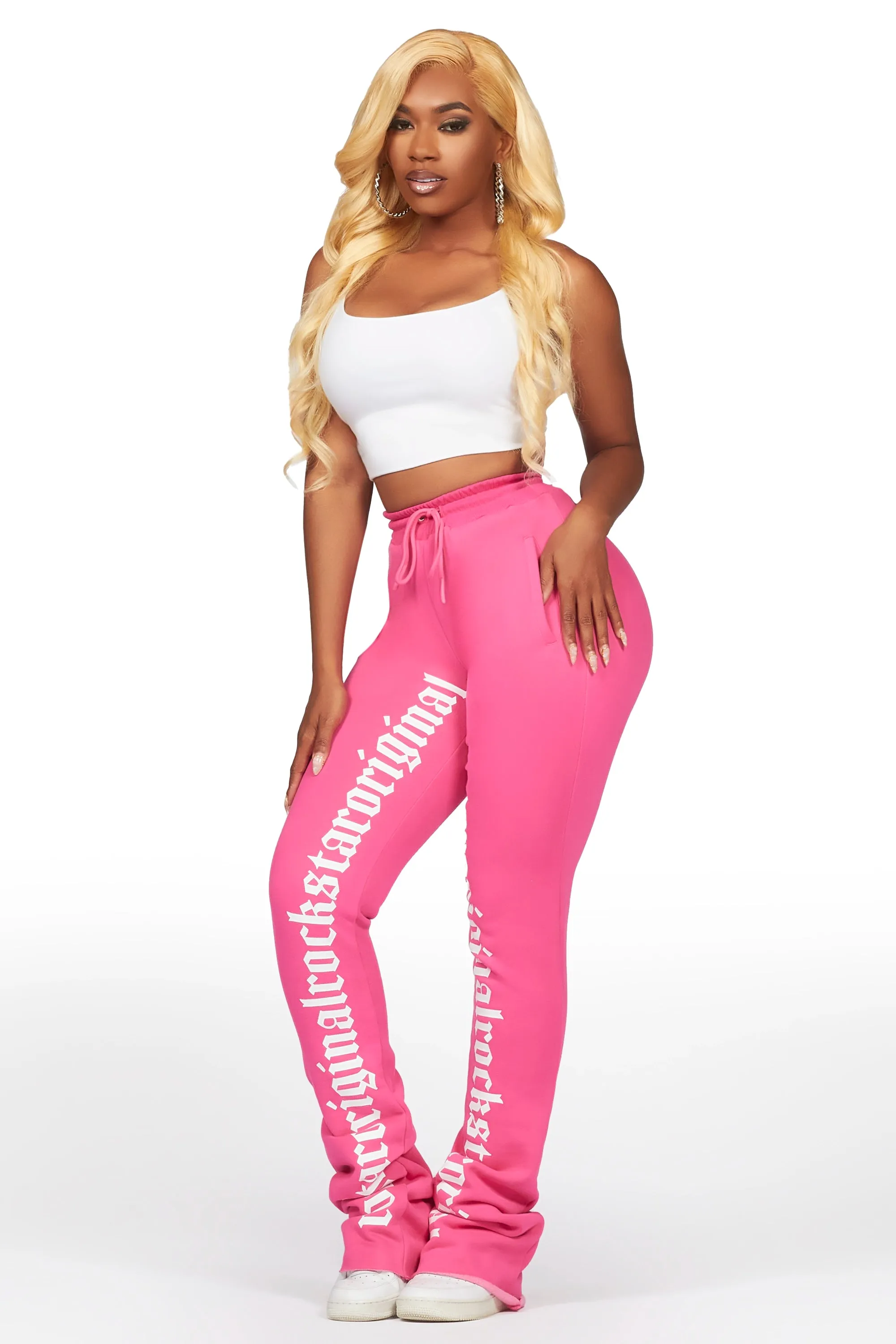 Blakely Hot Pink Super Stacked Pant