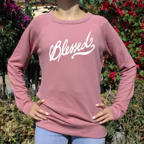 Blessed Lightweight Terry Raglan Crewneck