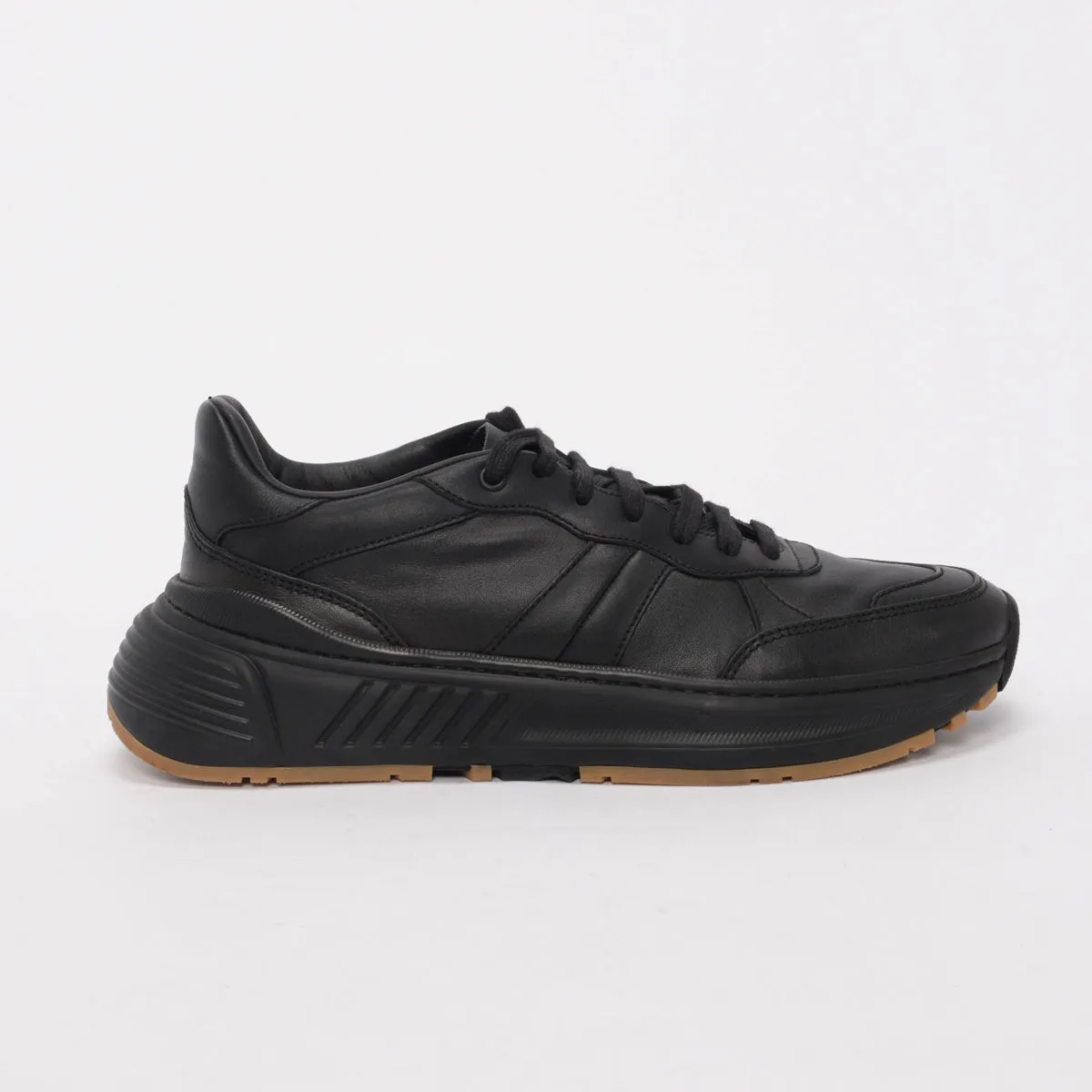 Bottega Veneta Black Leather Speedster Sneakers 42