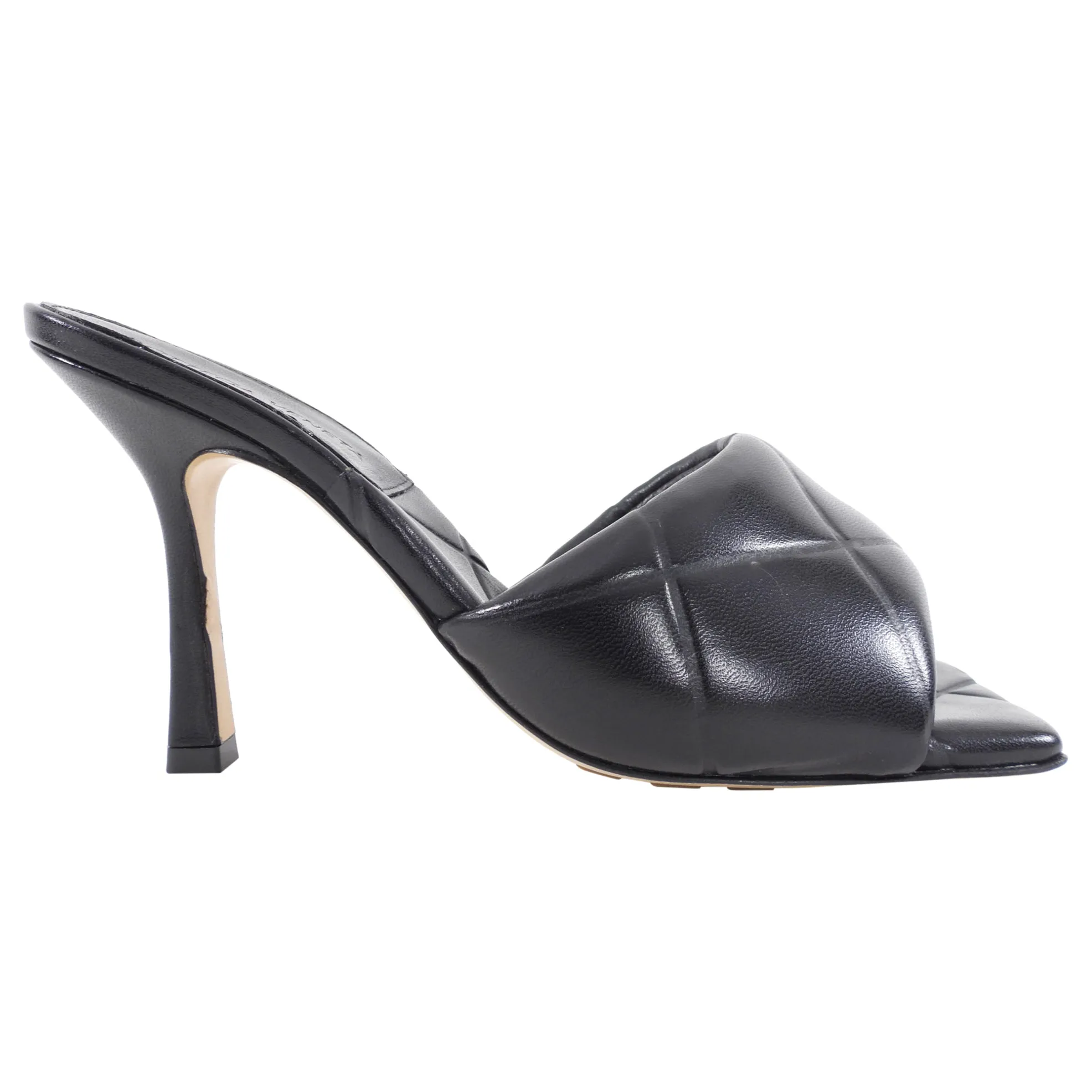 Bottega Veneta Black Padded Mule Heel - 37