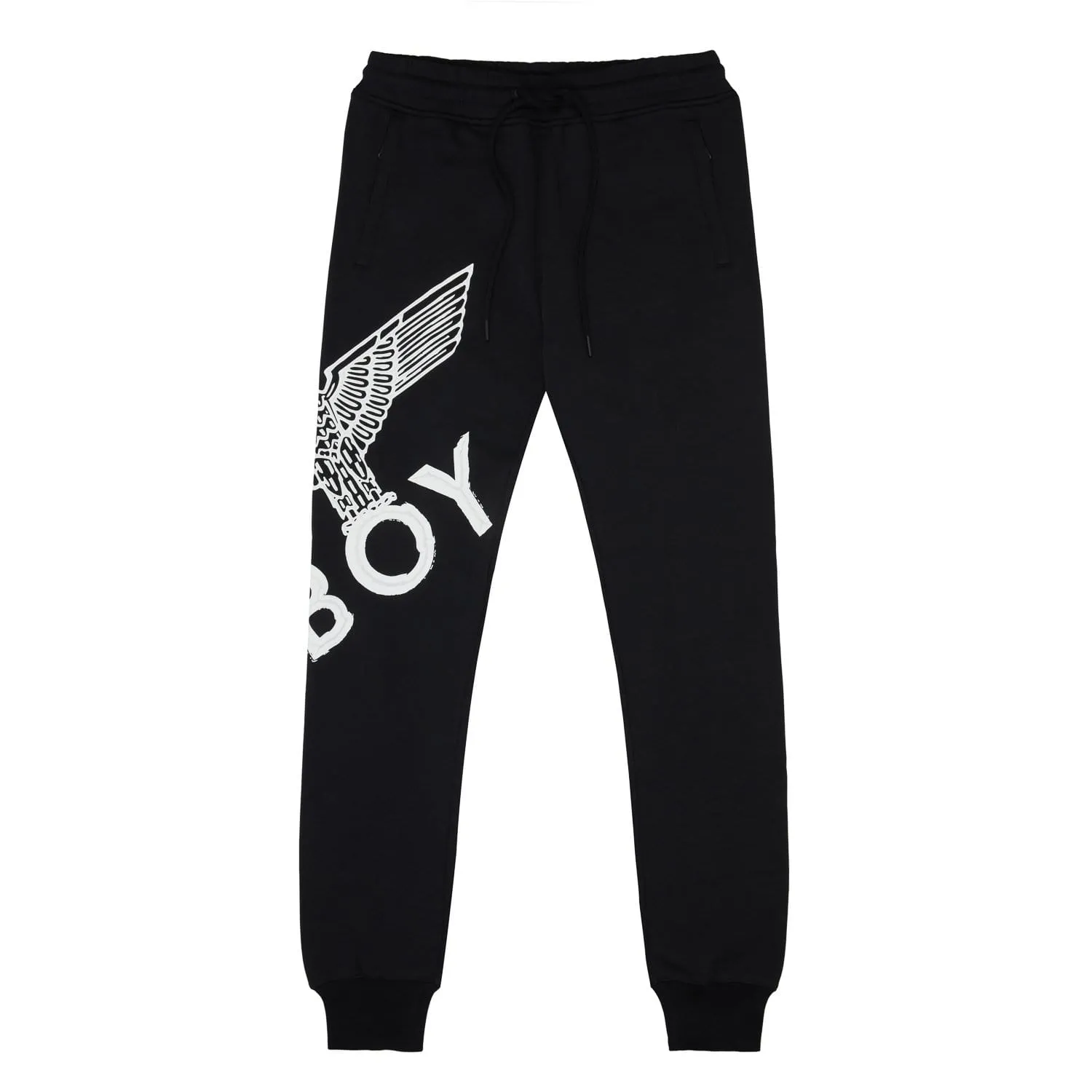 BOY EAGLE SCRIBBLE JOGGERS - BLACK/WHITE