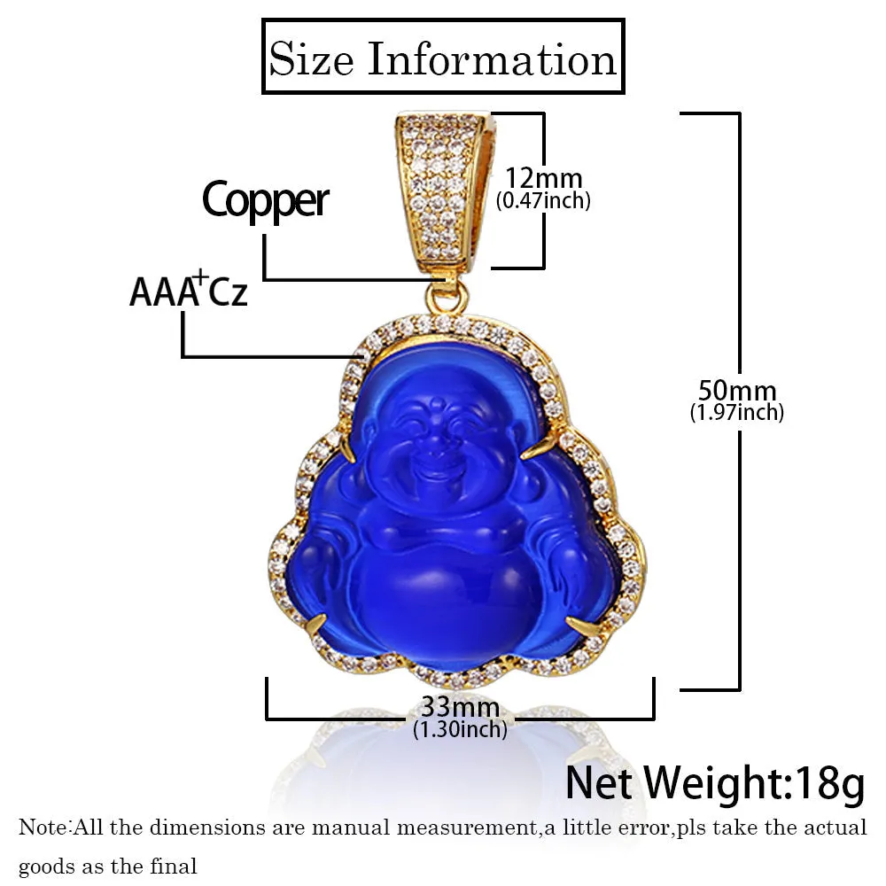 Buddha Pendant AAA Zirconia Hip Hop Necklace For Women