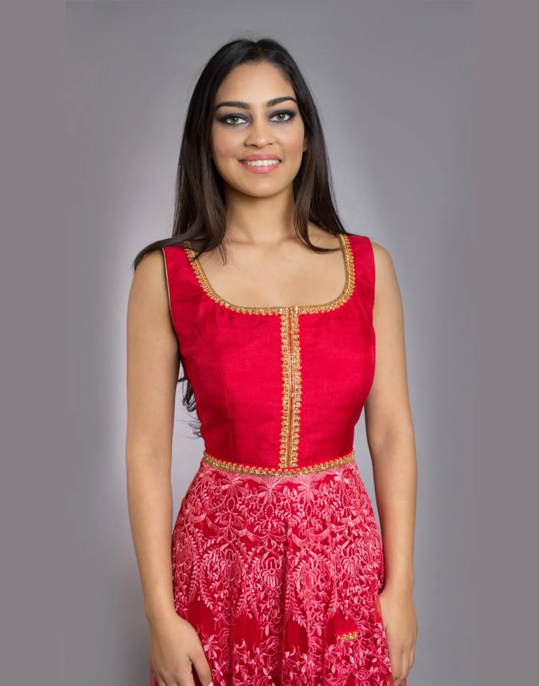 Buy Red  Lace Anarkali | Clearance Sale