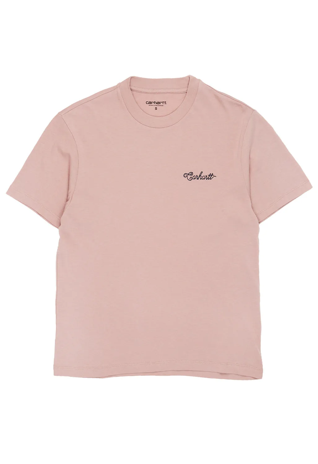 Carhartt WIP Women's Stitch T-Shirt - Glassy Pink / Dark Navy