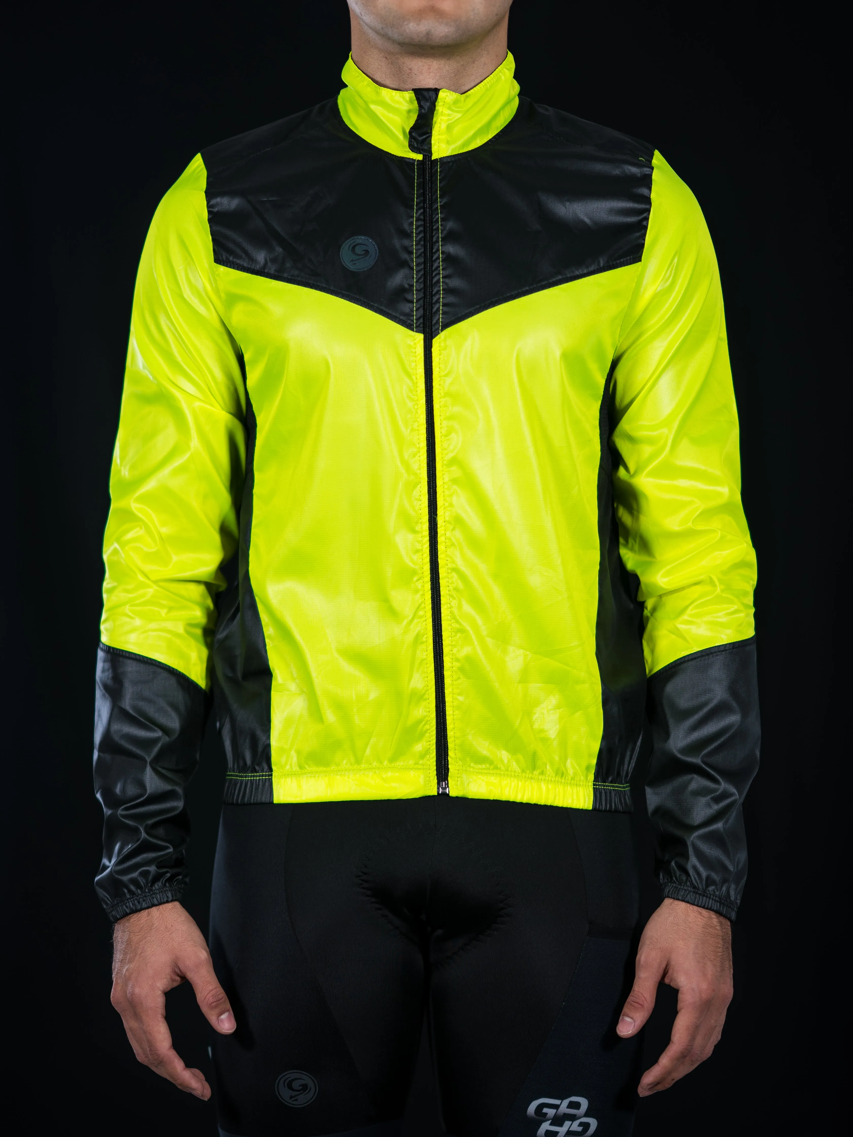 Chamarra Rompevientos Neon Green/Black Geovanny