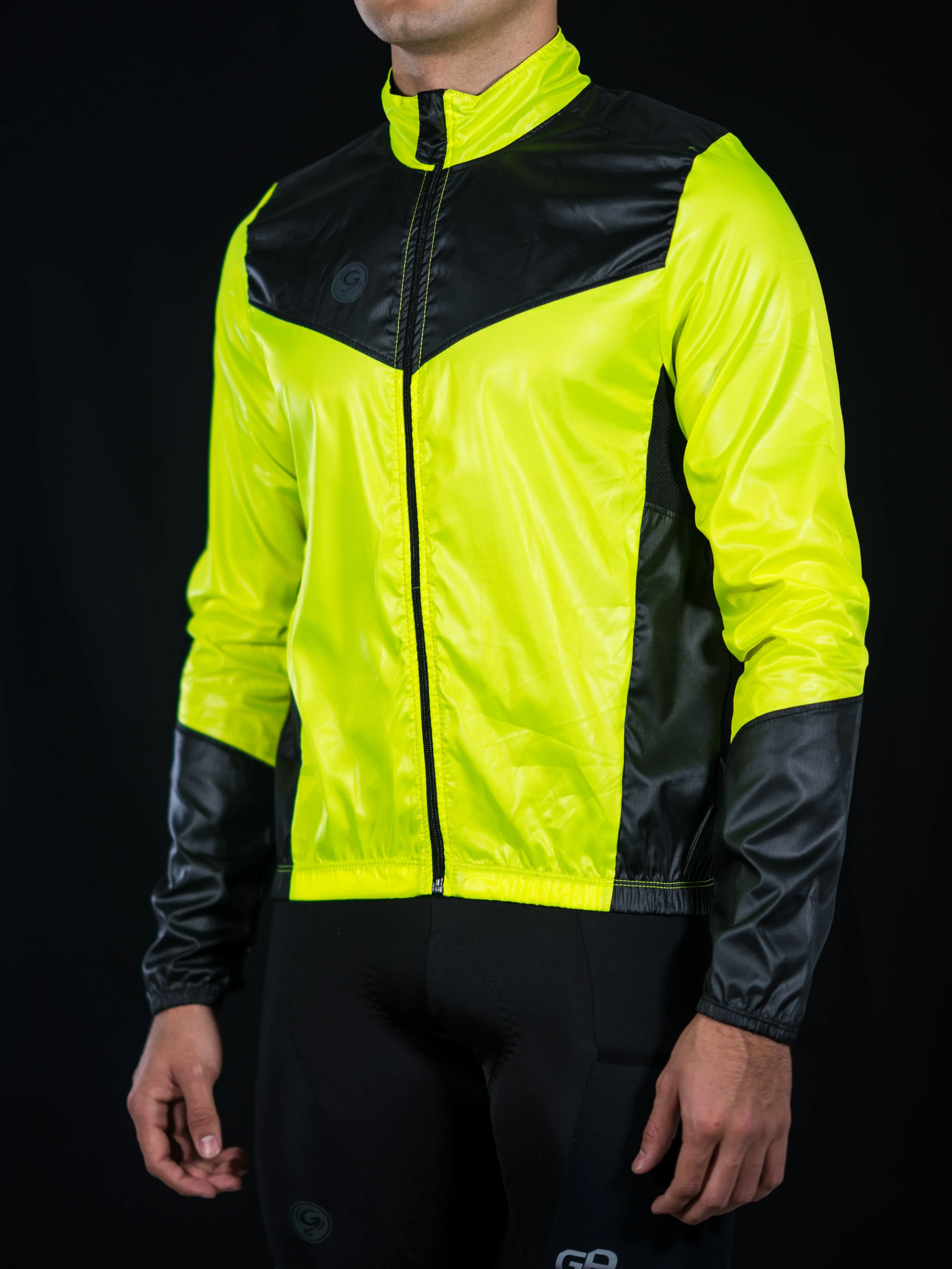 Chamarra Rompevientos Neon Green/Black Geovanny