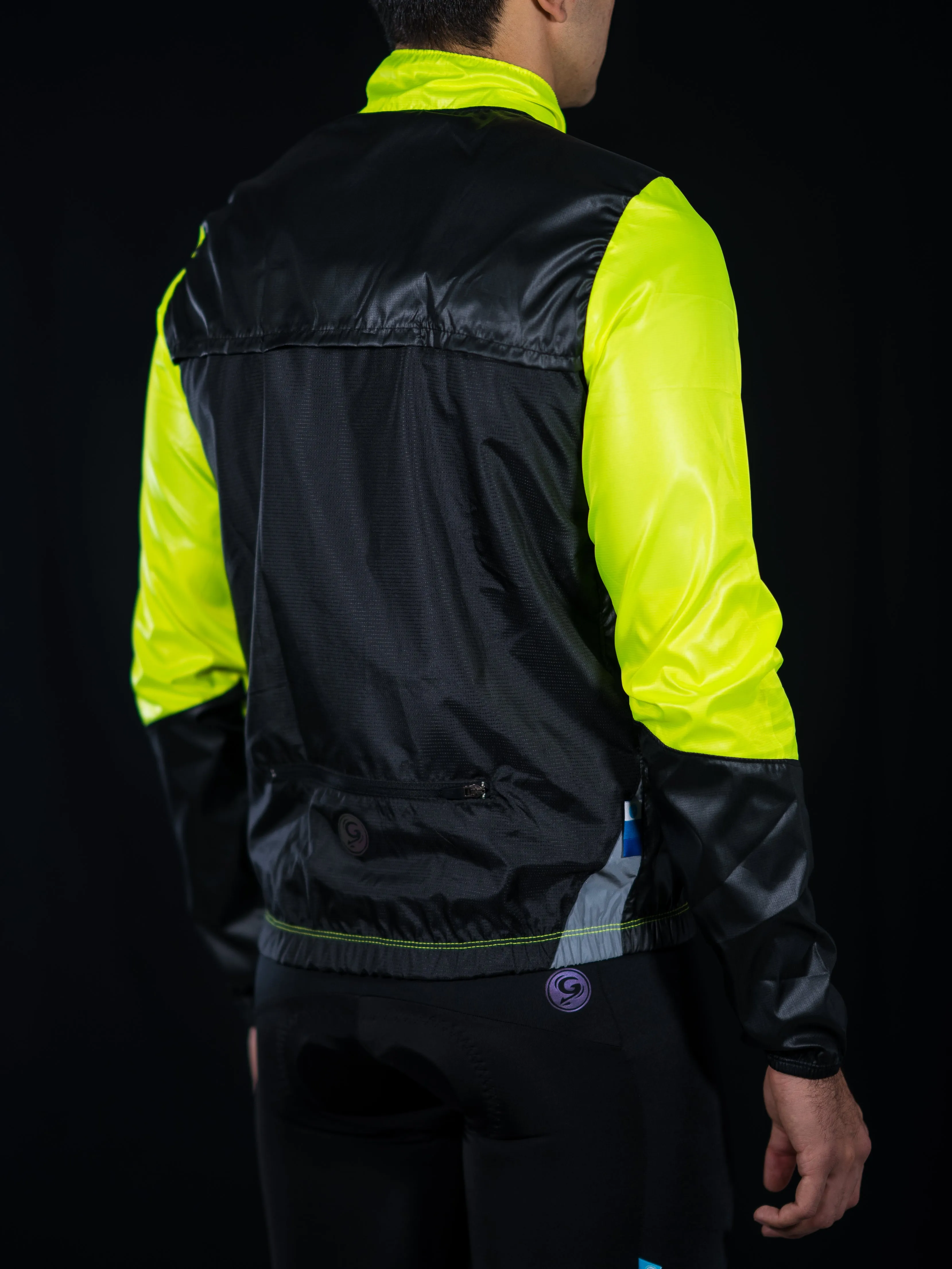 Chamarra Rompevientos Neon Green/Black Geovanny