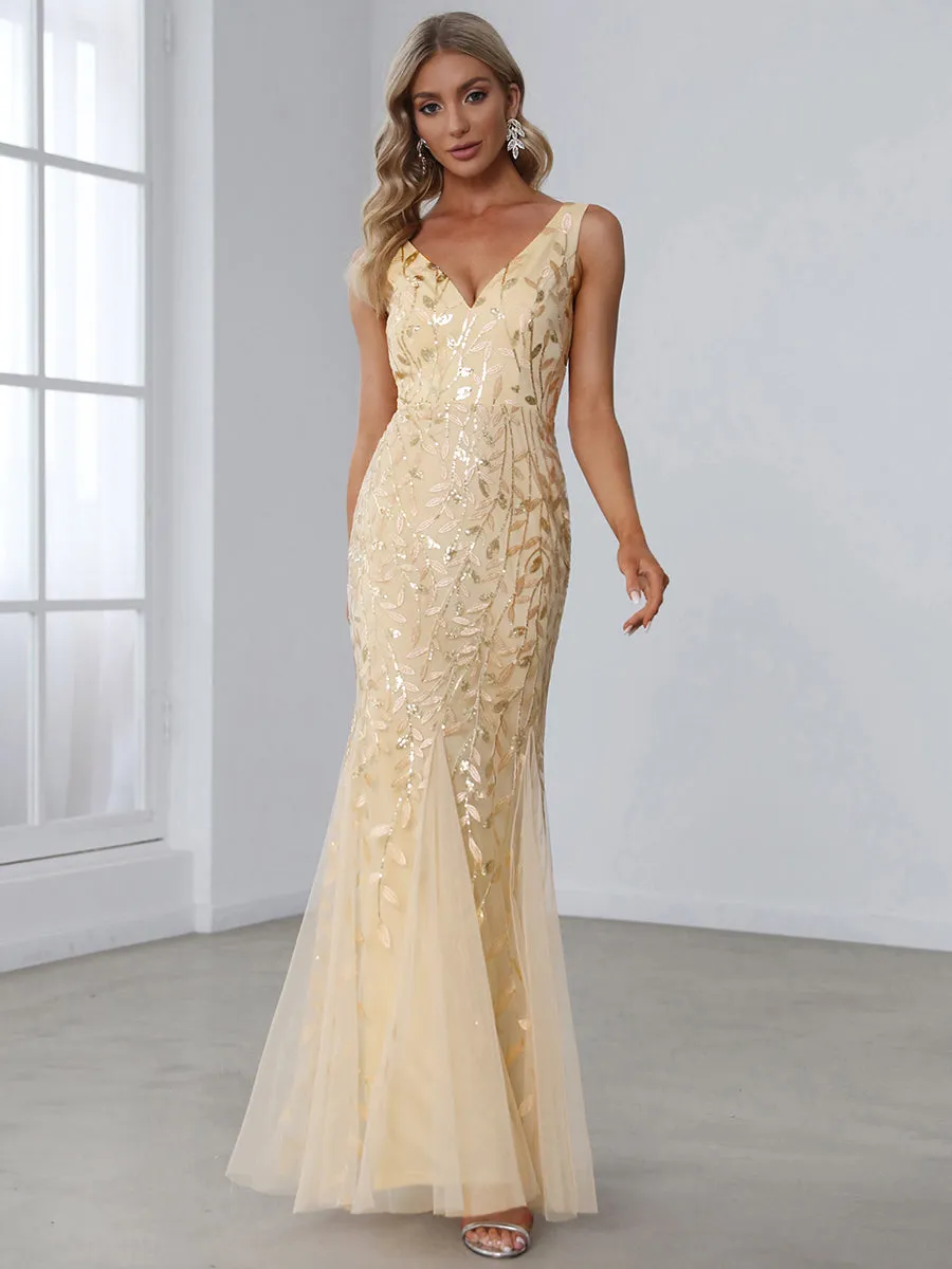 Classic Fishtail Sequin Wholesale Evening Dresses for Women