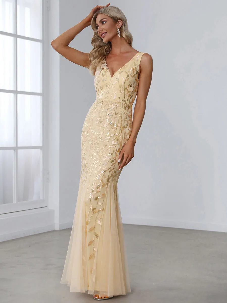 Classic Fishtail Sequin Wholesale Evening Dresses for Women