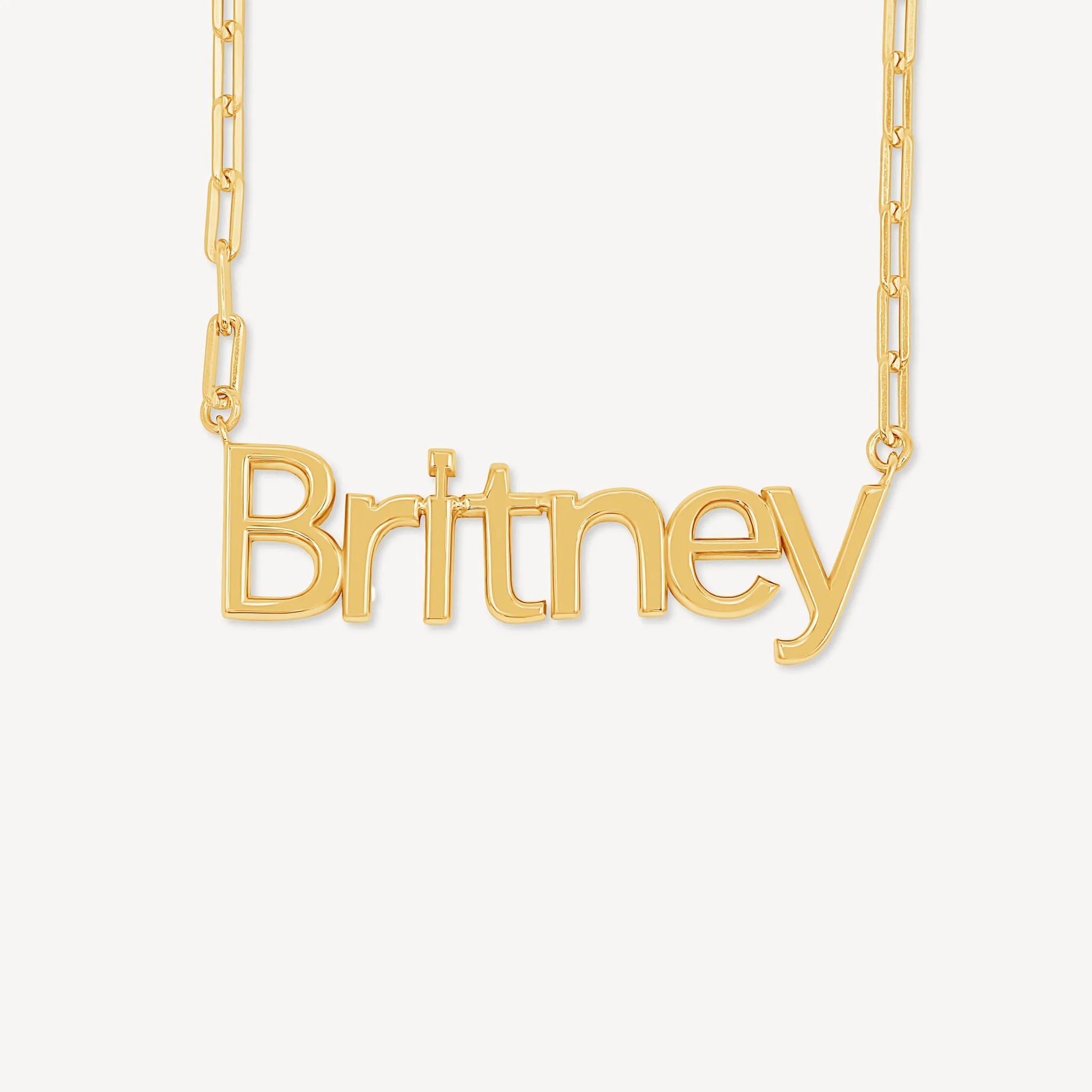 Custom Gold Bubble Name Necklace