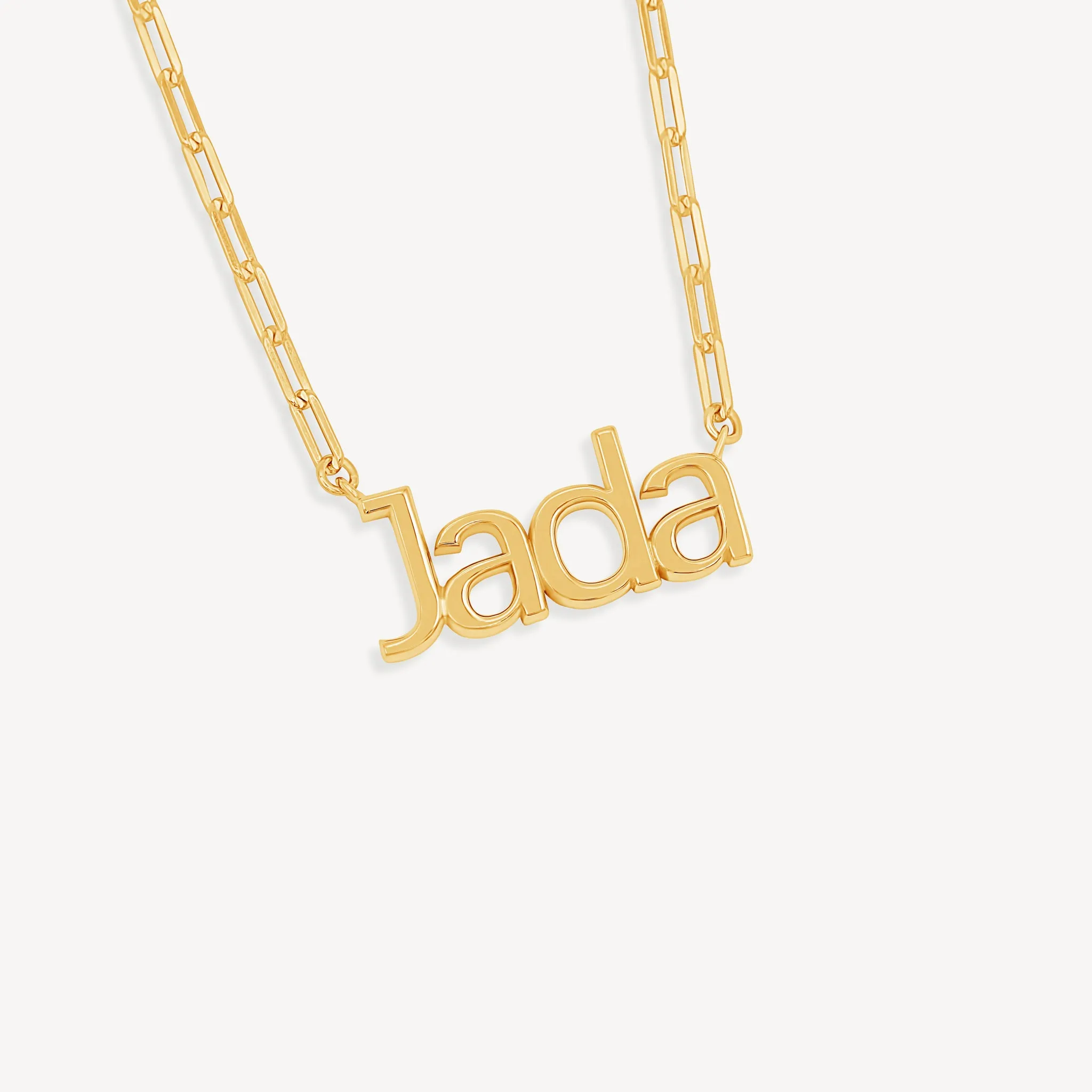 Custom Gold Bubble Name Necklace