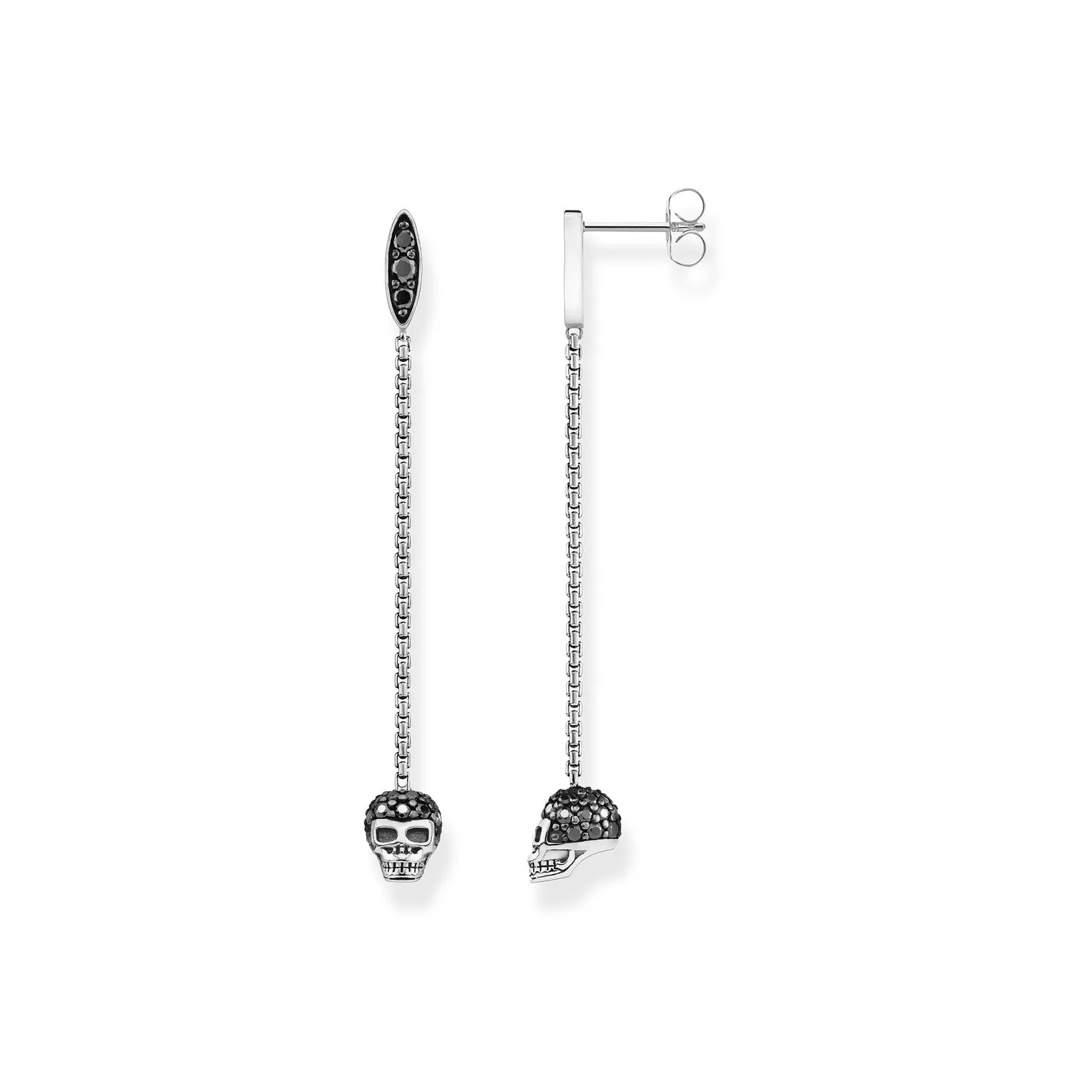 Earrings Skull Silver