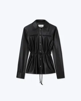 Elida - Sale Okobor™ Alt-Leather Shirt - Black