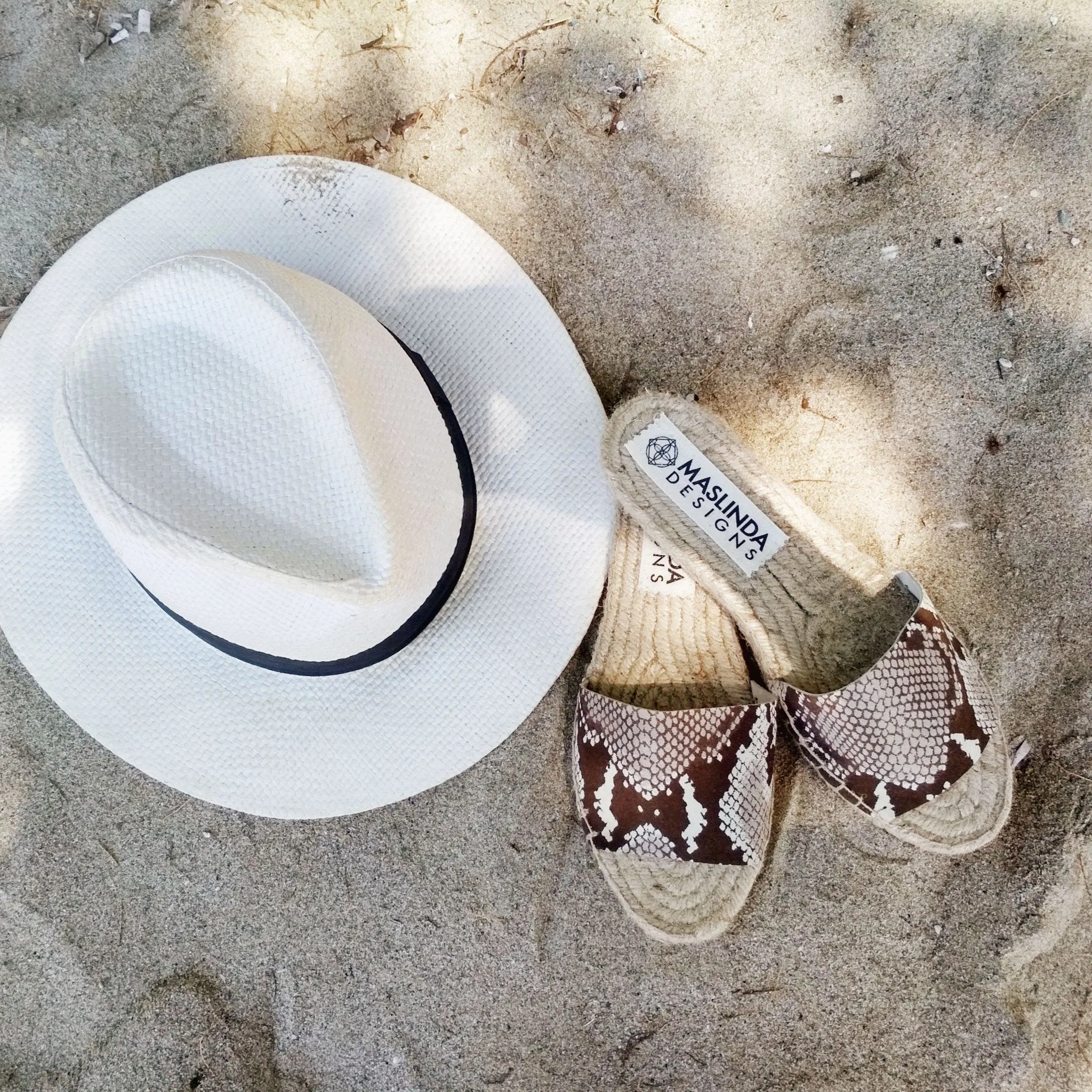 Espadrilles Slides - Snake Print