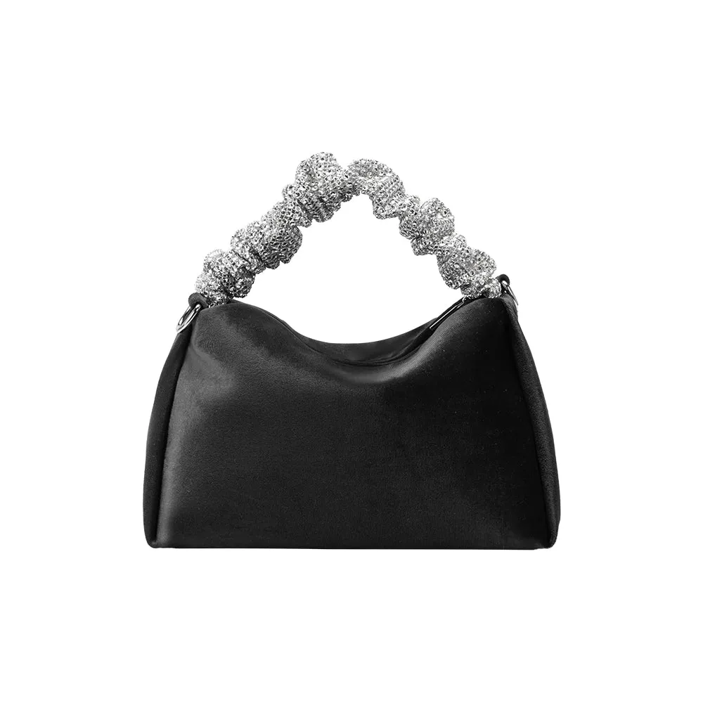 Estela Black Top Handle Bag