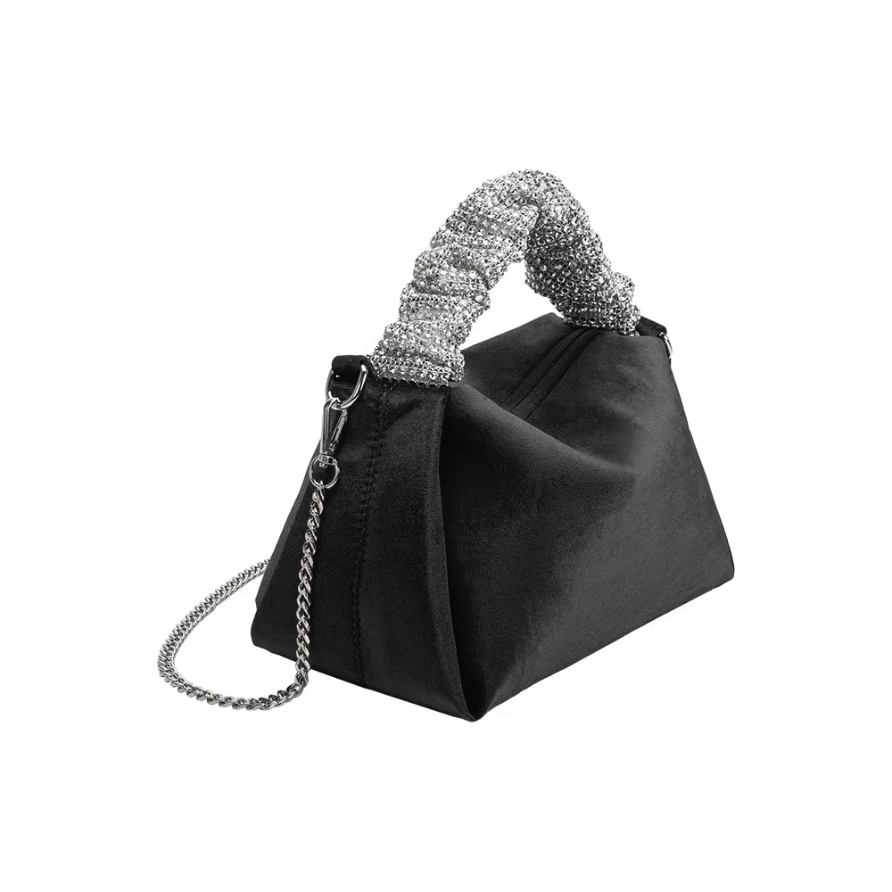 Estela Black Top Handle Bag