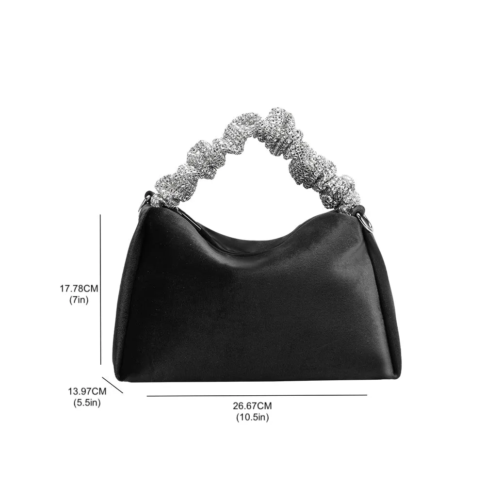 Estela Black Top Handle Bag