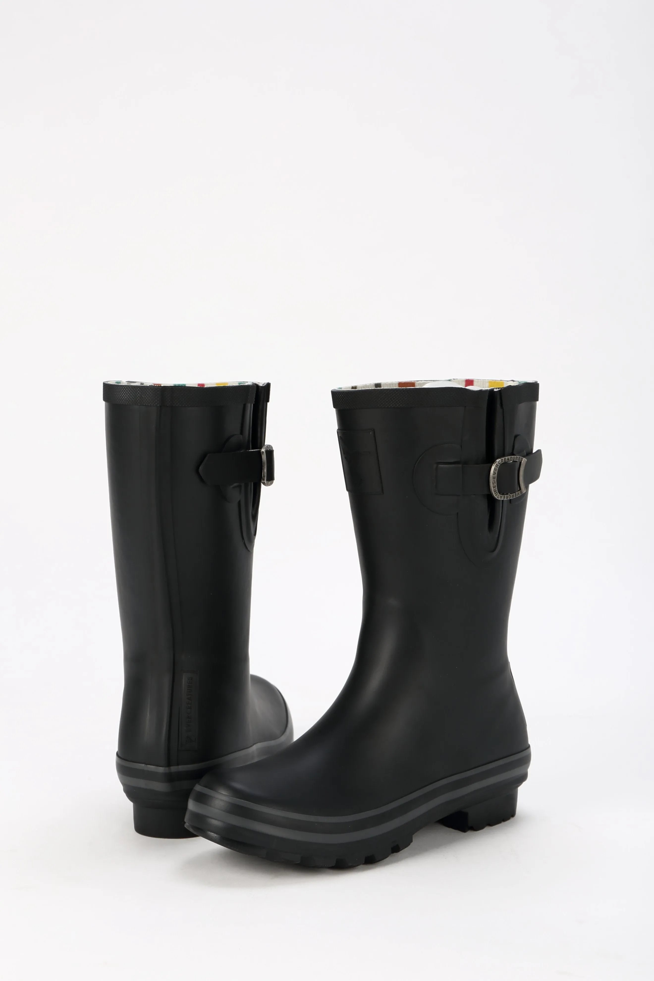 Evercreatures All Black Plain Short Wellies