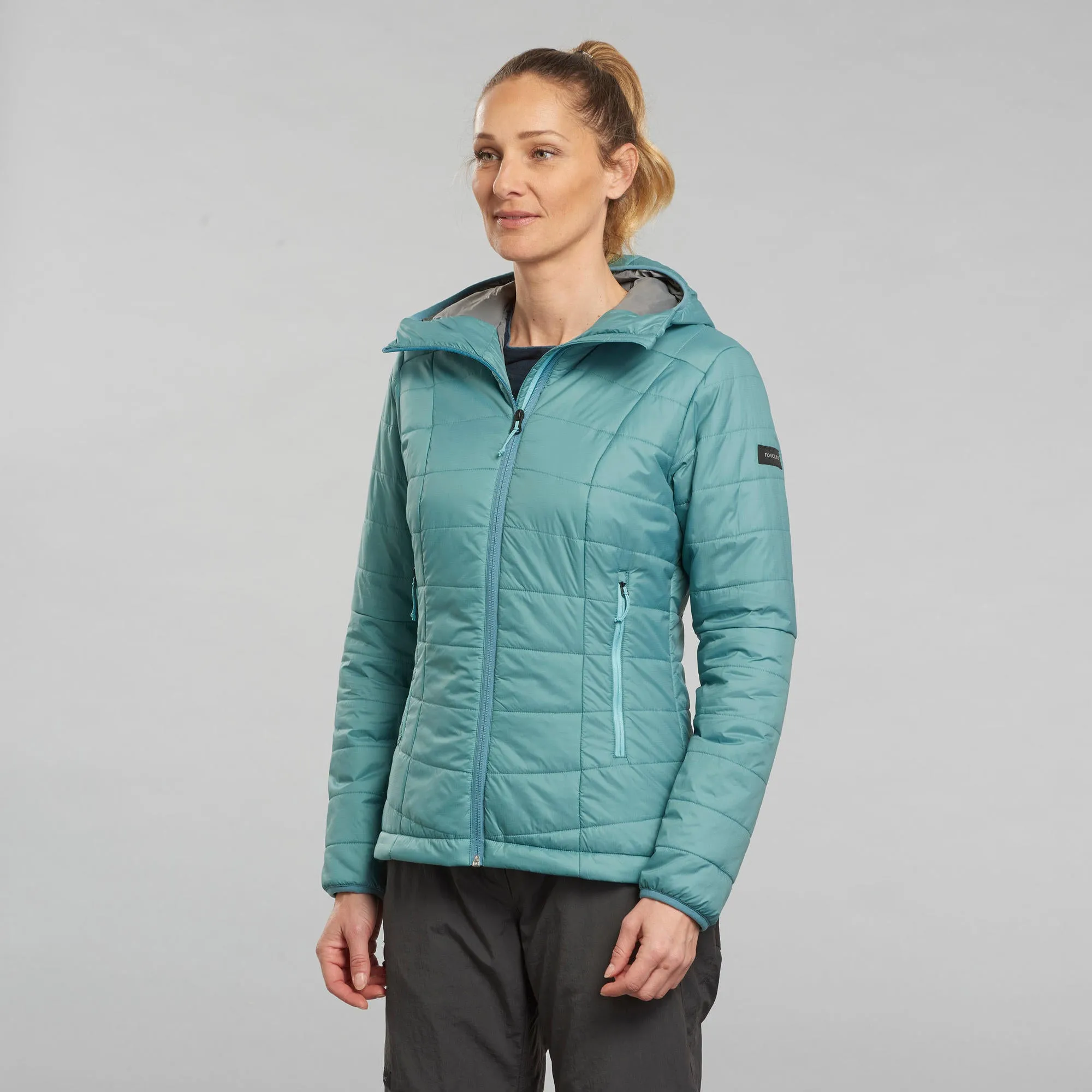 Forclaz Women's Mountain Backpacking Padded Jacket with Hood - MT100 23°F