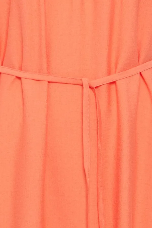 Fransa Strappy Summer Dress Coral