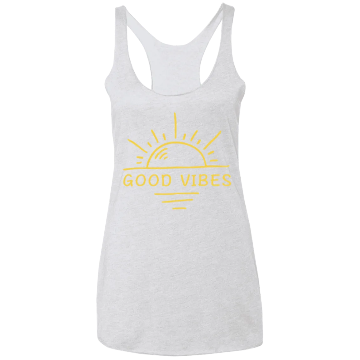 Good Vibes Sunshine Ladies' Triblend Racerback Tank