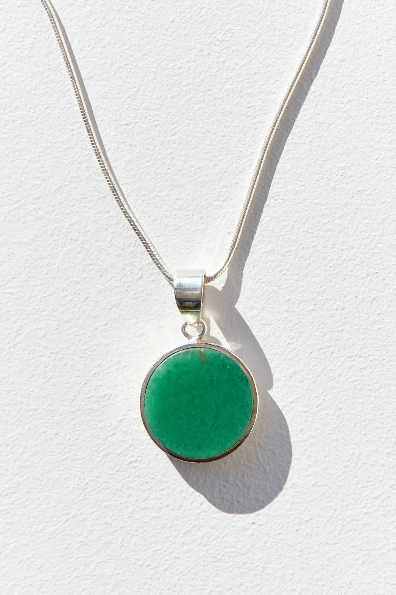 Green Onyx Pendant Necklace