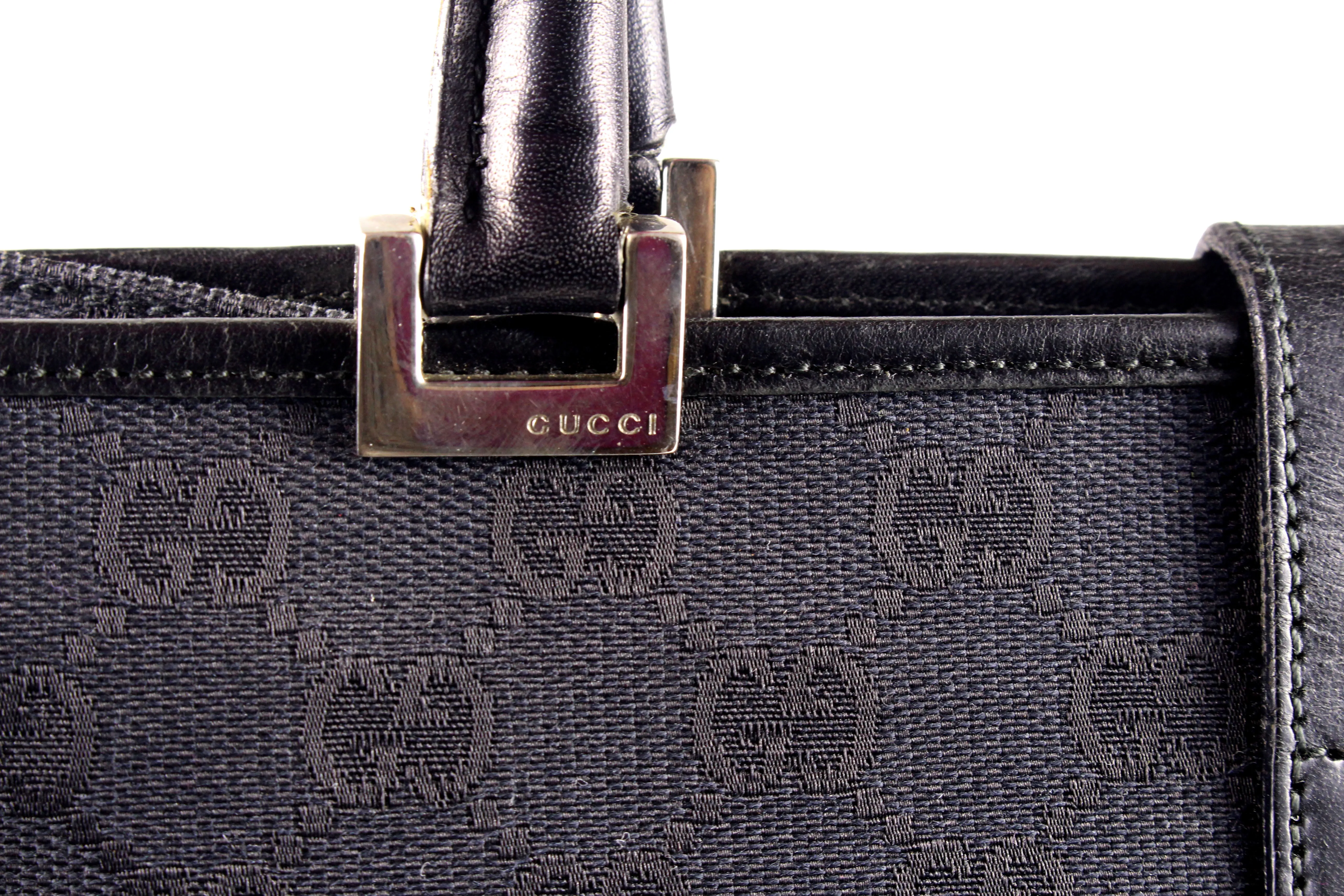 GUCCI black monogram canvas bag