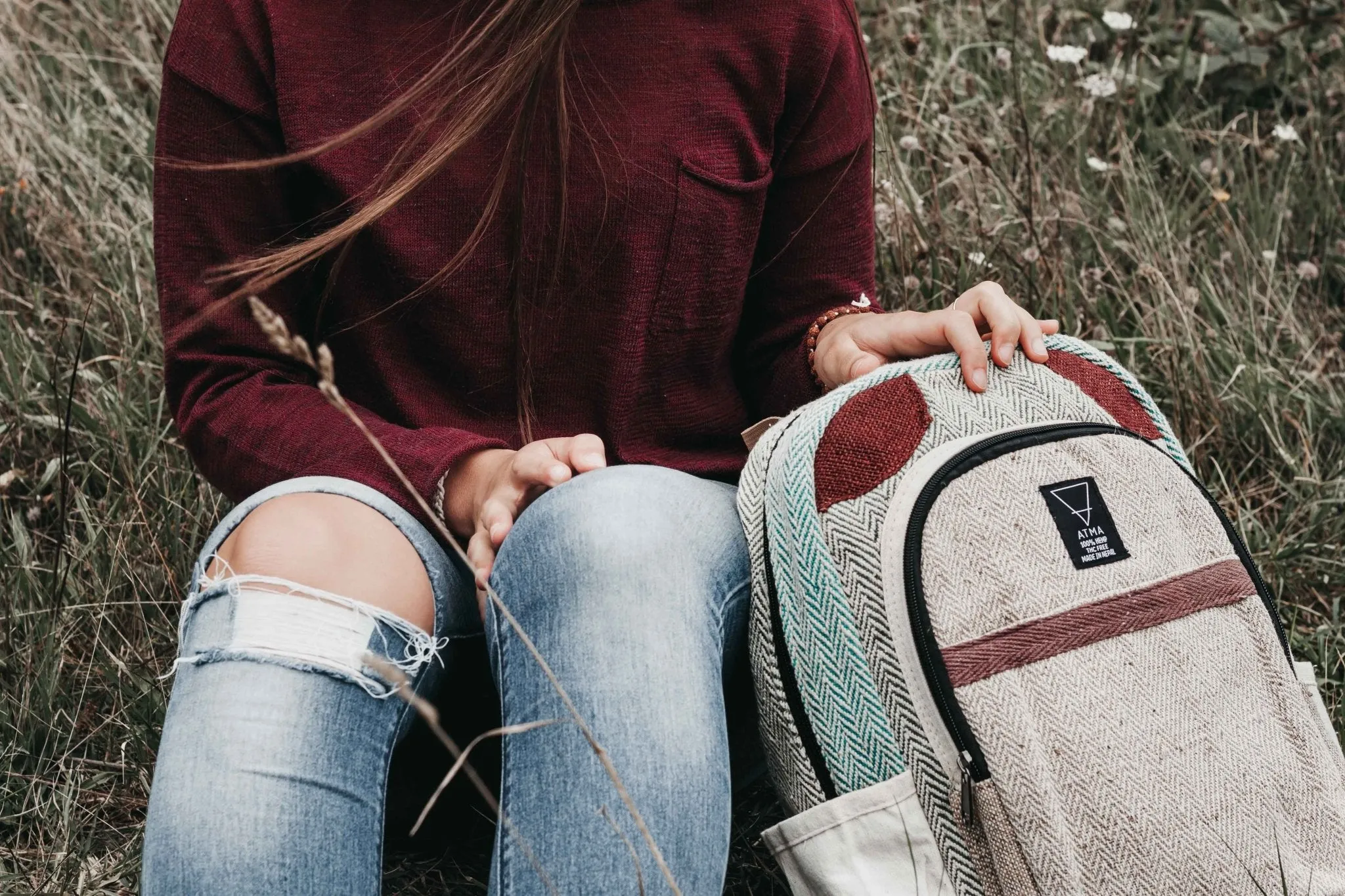 Handmade Hemp Backpack | Sustainable Vegan Line - BP5145