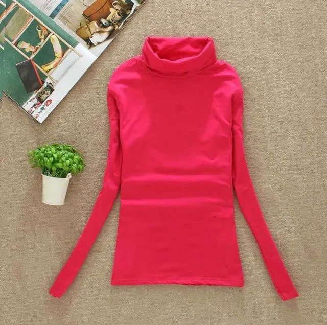 High quality Fashion wool turtleneck pullovers long sleeve big size women clothing