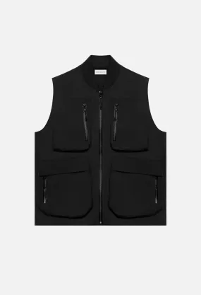 High Shrunk Nylon Vest / Black