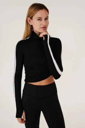 Jackson Rib Turtleneck Black & White