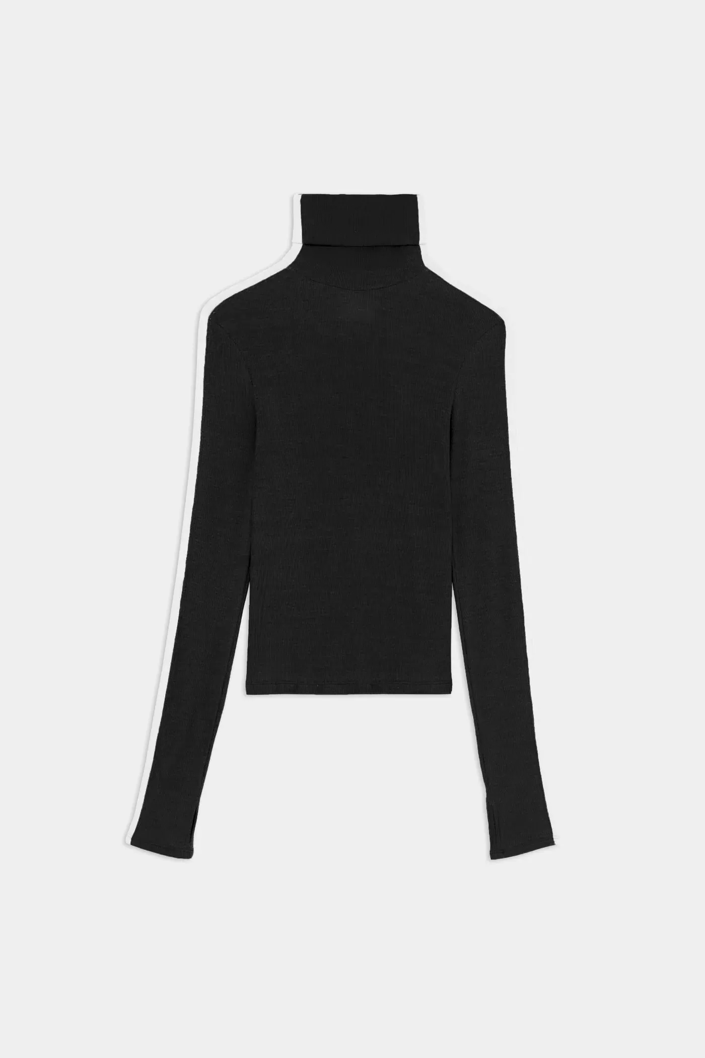 Jackson Rib Turtleneck Black & White