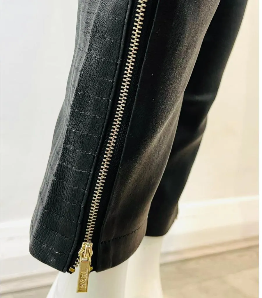 Karl Lagerfeld Leather Trousers. Size 38FR